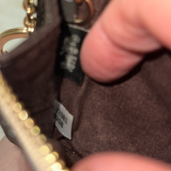 Coach Brown and Gold Key Card Holder Mini Skinny Id Case - Picture 6 of 7